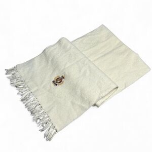 Polo Ralph Lauren Cashmere Scarf with Crest Classic/Vintage In Cream